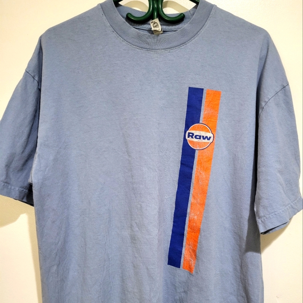 Los Angeles Apparel Raw Nutrition Stripe Blue Tshirt